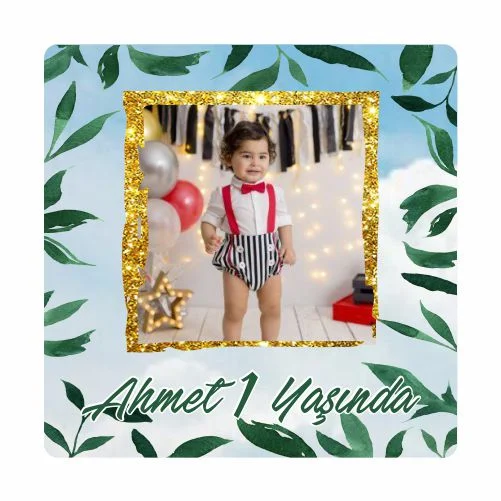 Safari Temalı Doğum Günü Magneti